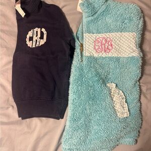 CJR Monogrammed initial sweatshirt bundle! Girls size 4. 💙BOGO 💙 cRj embroidery